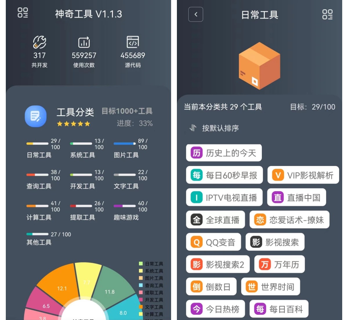 神奇工具箱v1.2.8/包括了10大类317个软件
